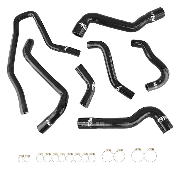 Zestaw Przewodów Silikonowych do Układu Chłodzenia FMIC.EU BMW E90 318i 320i N46 2004-2013 - Czarny