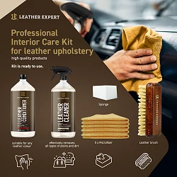 Leather Expert Interior Care Kit zestaw do czyszczenia i pielęgnacji skóry 2x1000ml 2000ml 2l