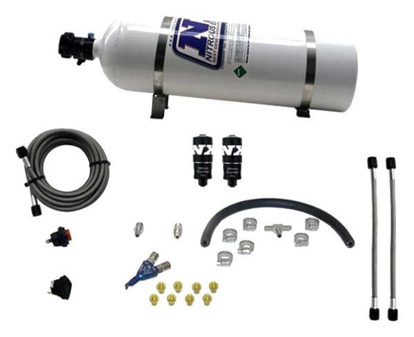 EFI Single Nozzle Piranha System 35-50-75Hp with 15Lb Bottle Nitrous Express NX 20001-15