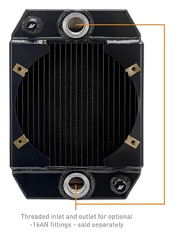 Mishimoto MMRAD-UNI-DRG Universal 9in Drag Race Performance Aluminum Radiator Black