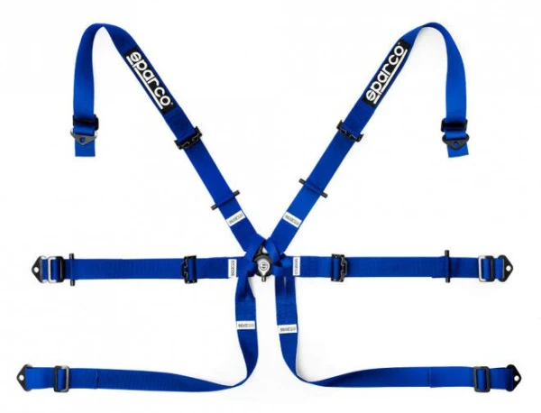 Pasy bezpieczeństwa Sparco 2" 6 punktowe FIA 8853-2016 Niebieskie - 04819H2.B