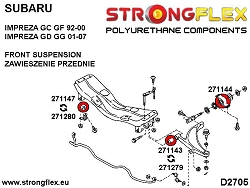 271280B: Tuleja stabilizatora przedniego Subaru Baja - 271280B_18mm