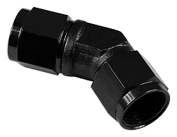 AN12 45' Nypel adapter żeńsko-żeński JIC Czarny