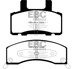 DP61274 Klocki hamulcowe GREENSTUFF EBC Brakes Dodge USA Chevrolet C20 C30 C2500 C3500 Express Van G3500 G3500 K20 K30 K2500 K3500 Suburban 1500 2WD Suburban 1500 4WD Suburban 2500 2WD Subur