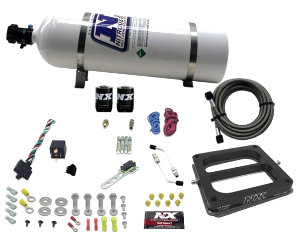 4500 Conventional Plate System Alcohol Stage 6 50-300Hp with 15Lb Bottle Nitrous Express NX 30075-15
