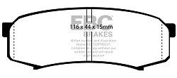 DP4993R Klocki hamulcowe YELLOWSTUFF EBC Brakes Lexus GX460 GX470 Mitsubishi Pajero Shogun Toyota FJ Cruiser Fortuner AN150/160 Landcruiser RJ70 Landcruiser RZJ90 Landcruiser RZJ95 Landcruis