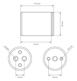 Nuke Performance EMAP Canister 1/8 NPT Tłumik ciśnienia spalin Exhaust Backpressure Damper
