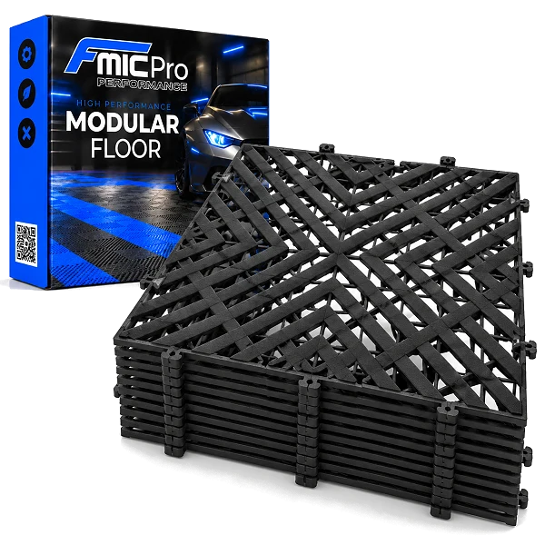 Podłoga modułowa panelowa FMIC.Pro do garażu warsztatu 40x40cm 30mm Czarny 28 sztuk