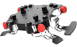 Skórzana Kierownica GT 330mm Typ R SIMAGIC Panel Kontrolny GT Pro Hub(K)  Łopatki Zmiany Biegów Symulator Simracing - GTpro-R(K)(Leather)
