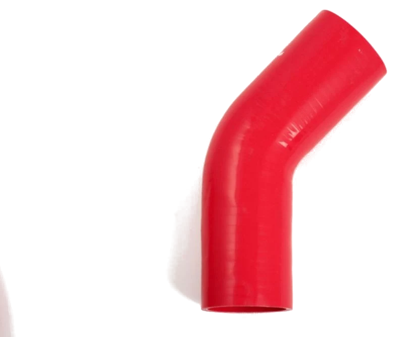 Wąż silikonowy czerwony 45 stopni 3" (76mm)