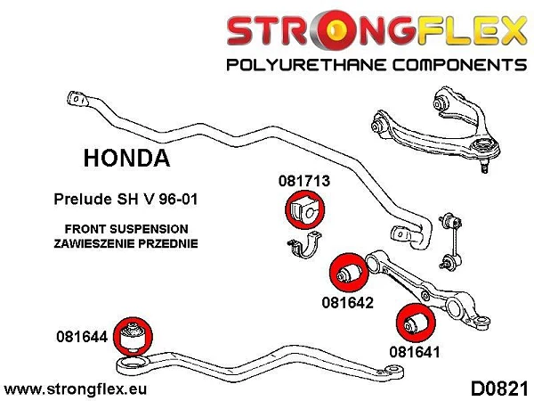 081713B: Tuleja stabilizatora przedniego Honda Accord - 081713B_25,4mm