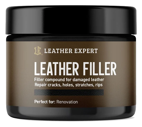 Leather Expert Leather Filler Black czarna elastyczna szpachla do naprawy ubytków i pęknięć w skórze 50ml
