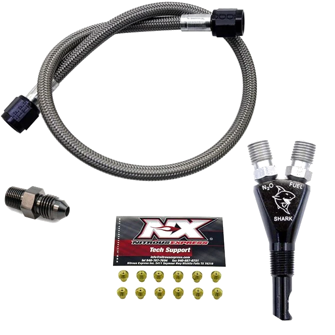 Shark SHO 400 Hp EFI Nozzle with 2ft Custom Hose Nitrous Express NX 90019