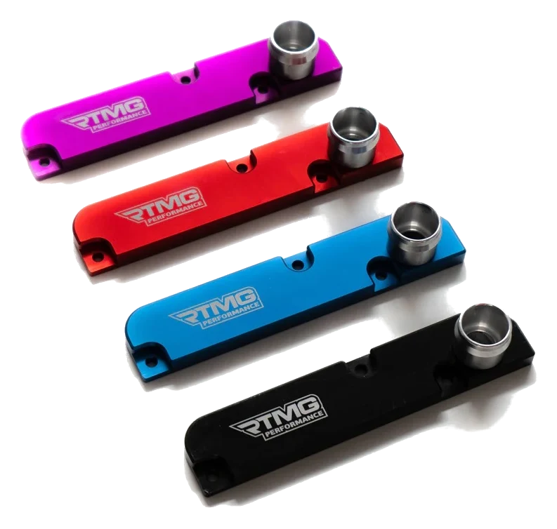 RTMG Performance PCV Valve Cover Breather and Delete Adapter without Boost Tap for 2.0 TFSI Purple
