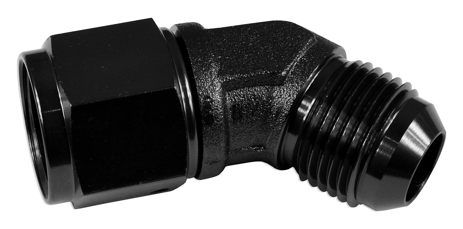 AN10 45' Nypel adapter żeńsko-męski JIC Czarny