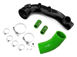 Charge pipe BMW N54 135i 335i 1M z flanszą na BOV 50mm Zielony