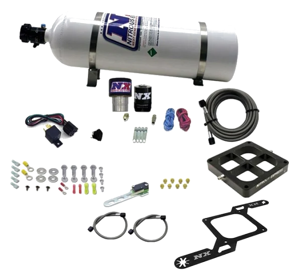 4500 Billet Crossbar Plate System Single Stage 250-650Hp with 15Lb Bottle Nitrous Express NX 63970-15