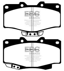 DP4807R Klocki hamulcowe YELLOWSTUFF EBC Brakes Toyota 4 Runner VZN185 4 Runner LN130 Hilux Surf RZN185 Hilux Surf VZV130 Hilux Surf VZN185 Hilux Surf LN130 Hilux Surf LN165 Hilux Surf LN170