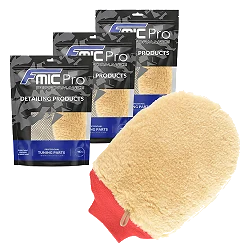 3x Super miękka rękawica do mycia auta z siateczką FMIC.Pro 27x20 cm