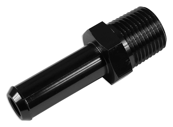 Nypel adapter aluminiowy 1/8" NPT na króciec 6-7mm (1/4) push-on czarny