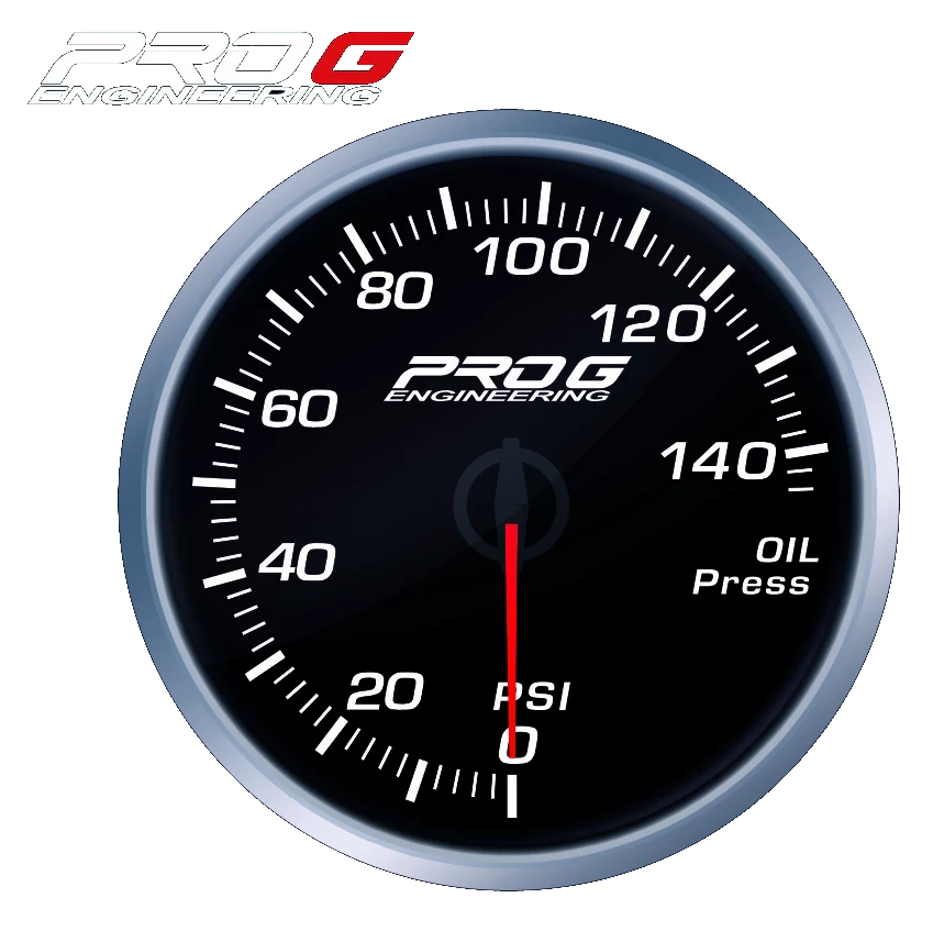 Wskaźnik Pro G Race Series RS, ciśnienia oleju PSI WHITE 52mm