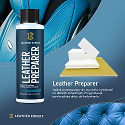 Leather Expert Steering Wheel Restoration Kit zestaw do renowacji skórzanej kierownicy czarny satynowy 4x50ml 200ml