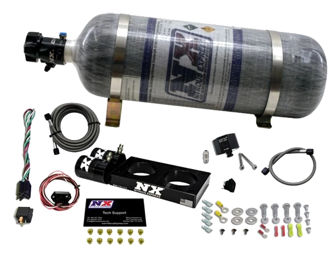3 Valve Plate System with 12Lb Composite Bottle for Ford Mustang 4.6L (35-150Hp) Nitrous Express NX 20947-12