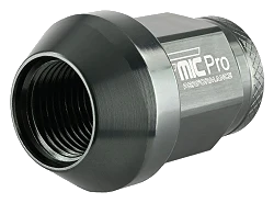 Kuta nakrętka aluminiowa do kół FMIC.Pro M14x1.25 Szara (gun metal) 1 szt.  stożkowa przelotowa 7075-T6