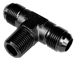 Trójnik męski/męski/męski AN6-1/8 NPT-AN6 Czarny
