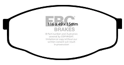 DP419 Klocki hamulcowe ULTIMAX2 EBC Brakes Toyota Cressida RX60 Cressida MX72 Cressida MX73 Cressida LX60 Toyota Australia and New Zealand Soarer GZ10 Soarer MZ10 Soarer MZ11
