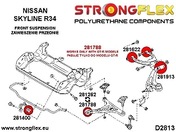 281400B: Tuleja stabilizatora przedniego Nissan 200SX S14 - 281400B_27mm