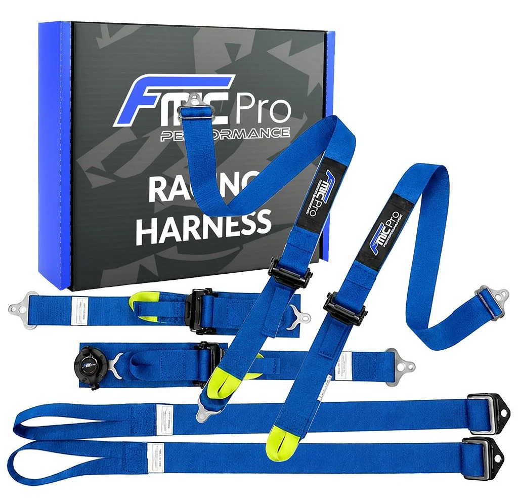 Pasy sportowe typu Formula FMIC.Pro FIA 2031 8853-2016 6-punktowe 2"x 2" Niebieskie
