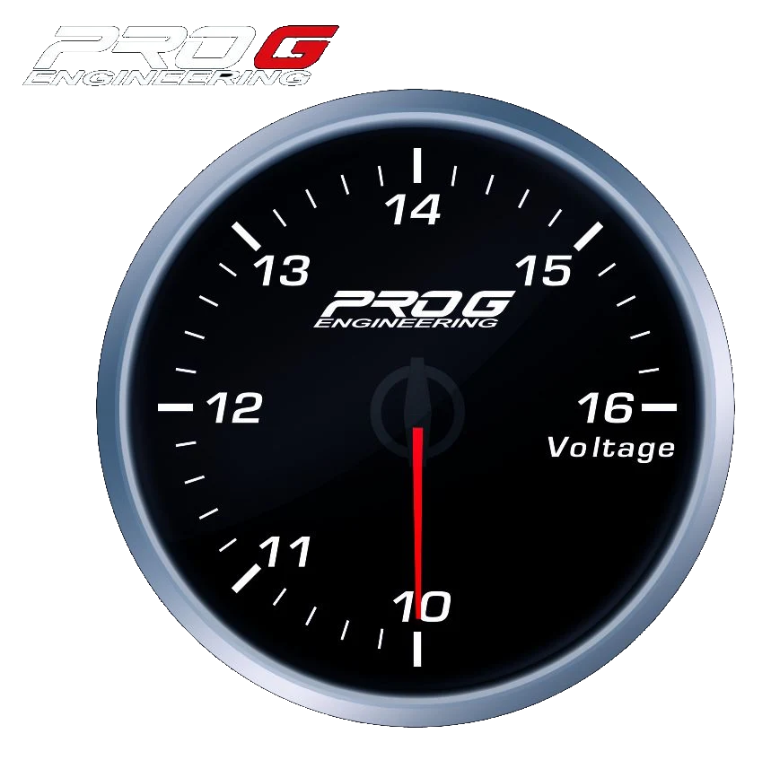 Wskaźnik Pro G Race Series RS, Woltomierz WHITE 60mm