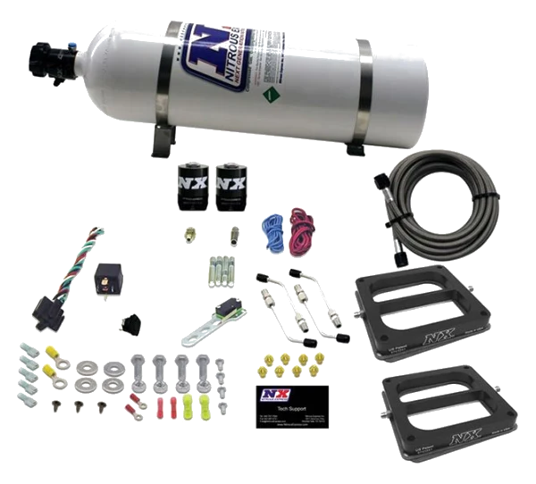 Dual 4500 Conventional Plate System Gasoline Pro-Power 100-500Hp with 15Lb Bottle Nitrous Express NX 50270-15