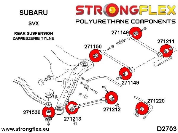 271220A: Tuleja stabilizatora tylnego 17mm SPORT Subaru SVX