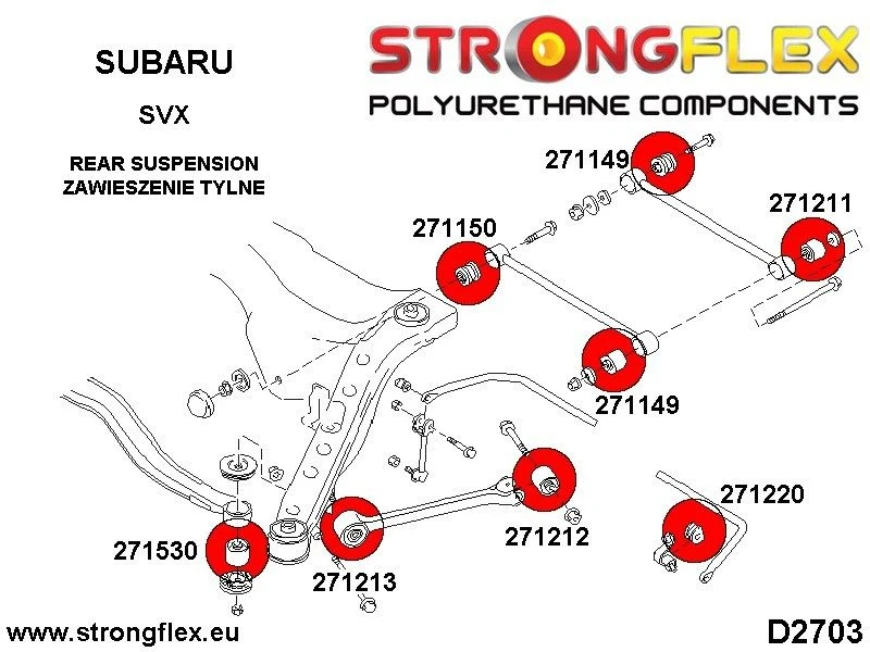 271220A: Tuleja stabilizatora tylnego 17mm SPORT Subaru SVX