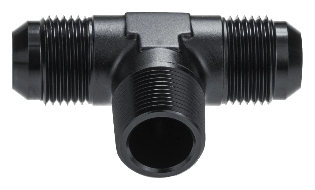 Adapter Trójnik Męski/Męski/Męski AN12 - 3/4 NPT - AN12 Czarny
