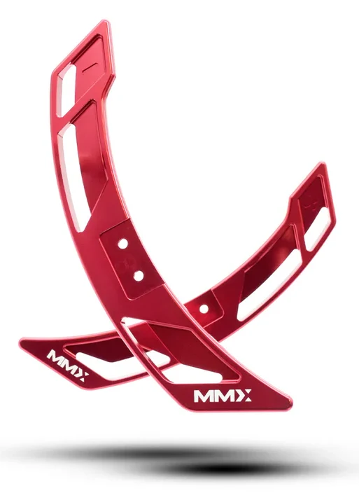 MMX Gear Shift Paddles Titanium Magnetic Paddle Fitting Kit Red for BMW F Series G Series
