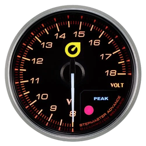 Wskaźnik New Auto Gauge Napięcie 60mm bursztynowy