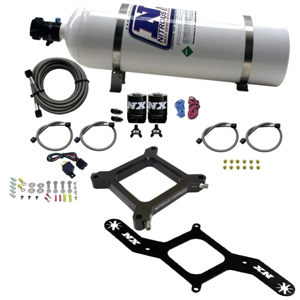 4150 Assassin Plate Alcohol Stage 6 100-300Hp with 15Lb Bottle Nitrous Express NX 67245-15
