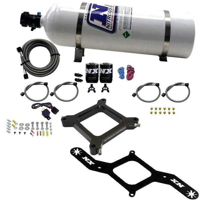4150 Assassin Plate Alcohol Stage 6 100-300Hp with 15Lb Bottle Nitrous Express NX 67245-15