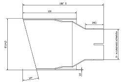 Uniwersalna końcówka tłumika okrągła 115mm długość 120mm średnica montażowa 55mm - N1-115-1/55