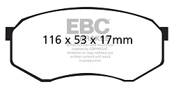DP61317 Klocki hamulcowe GREENSTUFF EBC Brakes Toyota Pick-Up Pick-Up Extra Cab Pick-Up Long Bed Tacoma
