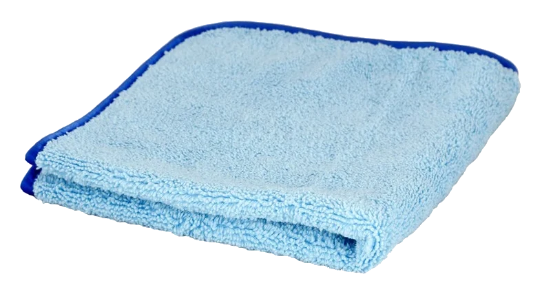 POORBOY'S WORLD Deluxe Mega Plush Blue ściereczka z mikrofibry do docierania wosku pasty quick detailera 40x40cm - PB-DMP-Blue