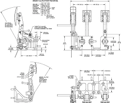 Wilwood 340-16602 Brake / Clutch and Throttle Pedal without Throttle Link