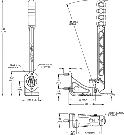 Hydrauliczny hamulec ręczny pionowy Wilwood 340-14769