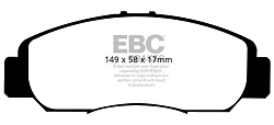 DP1669 Klocki hamulcowe ULTIMAX2 EBC Brakes Honda Civic 8th Gen FD1 Stepwagon FRV