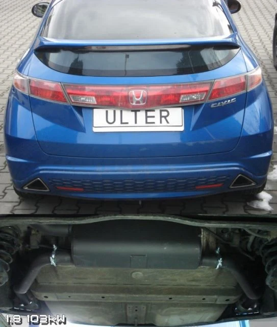 Tłumik dedykowany HONDA Civic VIII HATCHBACK 2006-2011 - 110-320/BK