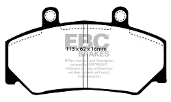 DP800 Klocki hamulcowe ULTIMAX2 EBC Brakes UMM Alter II Alter Trofeu Volvo 740 760 780 940 96