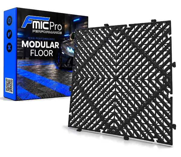 Podłoga modułowa panelowa FMIC.Pro do garażu warsztatu 40x40cm 20mm Czarny